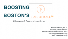 Boosting Boston's State of Place: A Research and Practice Love Story