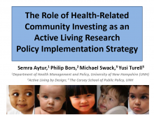 The Role of Health-Related Community Investing as an Active Living Research Implementation Strategy