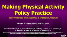 Making Physical Activity Policy Practice: Group Randomized Controlled Trial in Afterschool Programs