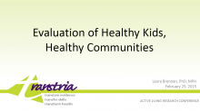 Evaluation of Healthy Kids, Healthy Communities