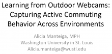 Learning from Outdoor Webcams: Capturing Active Commuting Behavior Across Environments