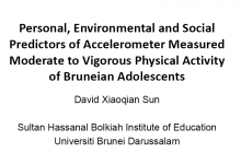 Personal, Environmental and Social Predictors of Accelerometer Measured Moderate to Vigorous Physical Activity of Bruneian Adolescents