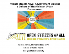 Atlanta Streets Alive: A Movement Building a Culture of Health in an Urban Environment