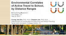 Environmental Correlates of Active Travel to School, by Distance Ranges