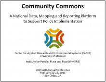 Community Commons: A National Data, Mapping and Reporting Platform to Support Policy Implementation