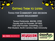 Getting Them To Listen: Tools for Community and Decision Maker Engagement