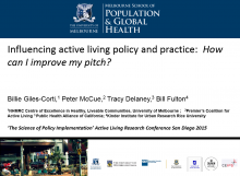 Influencing Active Living Policy and Practice: How Can I Improve My Pitch?